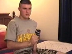 CJ enjoying a solo jerk-off session as a straight guy