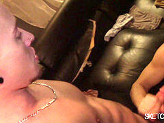 Feeding frenzy for sex addicts: Hardcore bareback gangbang with lots of cock sucking and ass fucking