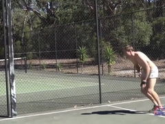 Australian Nick Bouncing On A Dick Outdoors
