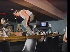 Physically fit stud fucks his handsome fair-haired workmate in the bar till visitors don't  starting to come