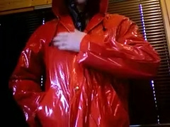 Cumming in plastic pants