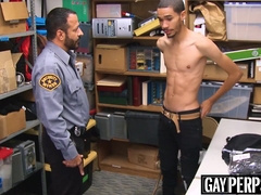 Skinny ebony burglar bareback ravaged by lustful officer