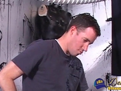 Straight amateur Jordan McCay has his face covered by Tyler Youngs jizz