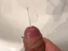 Jerking with cum