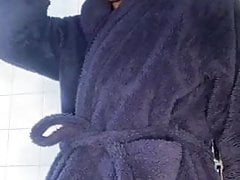 After shower showing his HUGE COCK!
