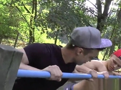 Summer Handjob Adventure 2016 Flexing and Workout