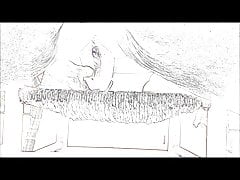stretching my ass with a very big eggplant