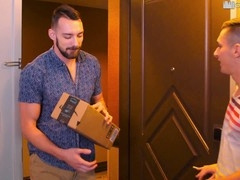 Sexy twink pounds his hairy buddy