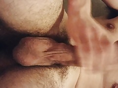 My uncut cock cumming