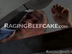 Kirk Cummings sucks Devin Trezs BBC through the bathrooms glory hole