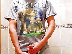 Jerking cock