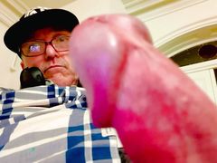 Daddy reveals his fully erect penis