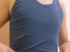 Naked my self and did mastrubation with hug milk