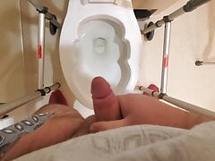 Almost caught jerking in hospital bathroom