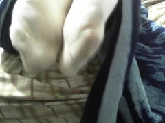 Sweaty Week Old Sock Footjob Tease