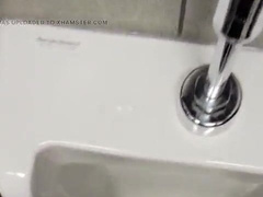 real risky johnholmesjunior shooting jizm flow in active vancouver public mens douche