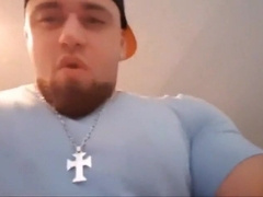 Muscular Hunk Caught Jerking Off Alone