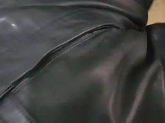 Masturbation leather pants button fly
