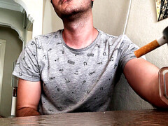 Muscle daddy pov, gay loud moaning orgasm, chubby latina