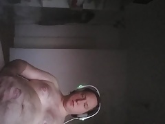 The fat gay guy cumming