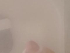 Jerking in steamy shower