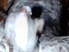 AFRICAN LONELY BOY POURING SPUNK MINGLED WITH MILKON THIS COCI AND CABOOSE