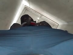 Desi boy masturbating standing in public bathroom