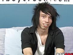 Jerking off with some shady toys after getting interviewed