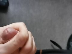 At work - cums hard