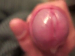 Sofa uncircumcised foreskin gaming macro shot jizz