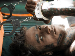 Alluring gay lovers use the back of the truck for naughty anal sex