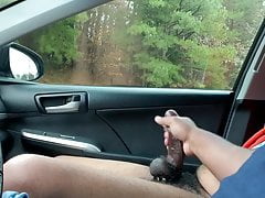 Stroking Dick in the Car