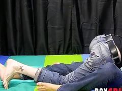 Young men give each other sloppy blowjobs and fuck hard