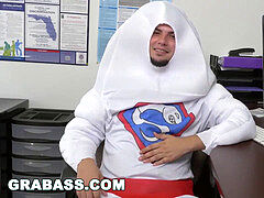 take hold of bum - draining more than a lantern at this office on Halloween