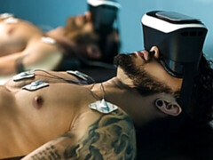 Pietro Duarte and Ely Chaim fuck on a black couch