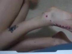 Solo Anal Shaved Sissy in Pink Lingerie223