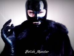 Smoking Tease  In Black Fur  Satin Gloves Cigaronne White 100s