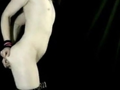 emo femboy crossdresser naked bound and cumming