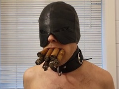 Submissive gay slave endures bondage, discipline, and intense oral training