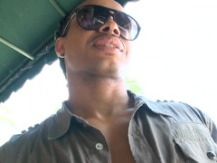 Watch this hot guy stretch out his Taut Rump with his tongue