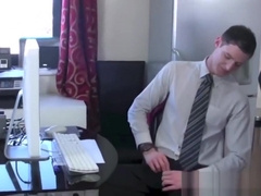 Horny coworkers suck dick and anally fuck in the office
