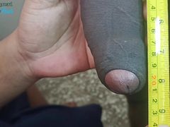 I suck my neighbor's huge, thick black cock and it all down my throat.