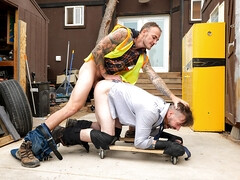 Workers share BDSM  moments during their lunch break