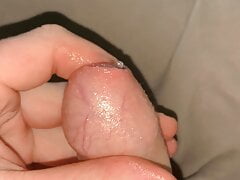 Playing with Wet Young Foreskin