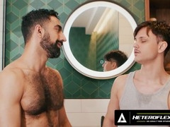 Roommates Enzo Muller and Ali Rush's excuses lead to a hot jerk-off session together