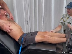 Blake star gets tied up and laughing while Girth tickles his feet