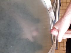 Cum on school shower