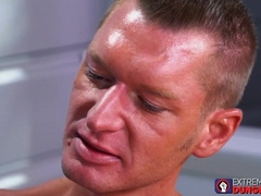 Fist fucking with gloves and jerking off for horny bears