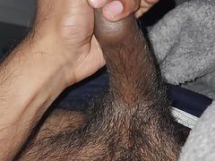 playing with my cock after everyone slept at home