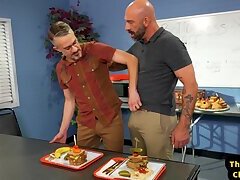 Fisting gaydaddy fists and barebacks BF on catering